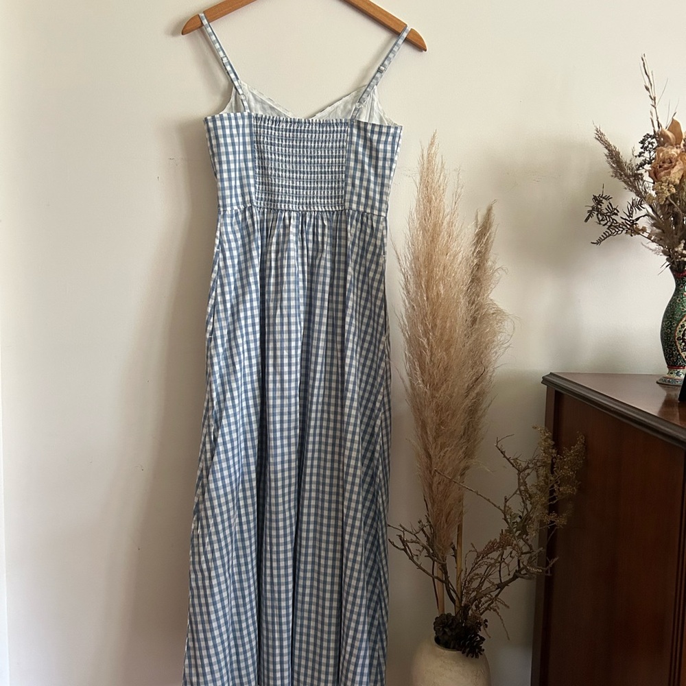 Gap Blue Gingham Spaghetti Strap Maxi Dress - Women - Picture 8 of 11